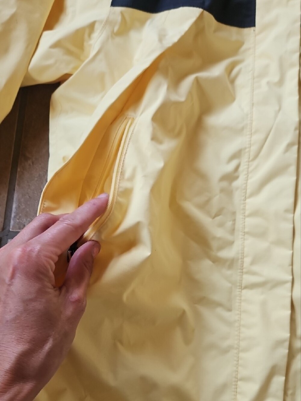 The North Face Yellow and Black Hooded Shell Jacket - Picture 8 of 11